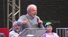 Luiz Inácio Lula da Silva makes speech to supporters in Sao Paulo, Brazil