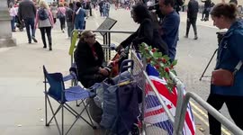 Woman begins queuing outside Westminster Abbey FOUR days before Queen's funeral