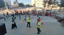 Clowns Entertain Children - Gaza