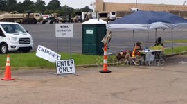 Last week for Army National Guard members to distribute bottled water in Jackson, MS