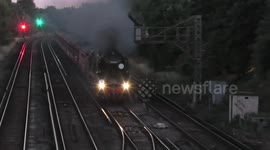Rebuilt 'Merchant Navy' Class Pacific No  35028 'Clan Line' hauling 'The End of Southern Steam' on 9th July 2022