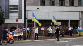 Ukrainians continue protest activity at Amnesty International Australia following release of report, which blames them