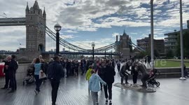 Huge queues continue around Tower Bridge as people wait for hours to see The Queen’s coffin