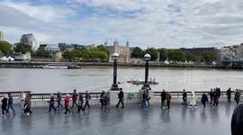 Huge queues continue around Tower Bridge as people wait for hours to see The Queen’s coffin