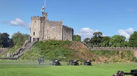 Armed forces mark King Charles' visit to Cardiff with royal gun salute