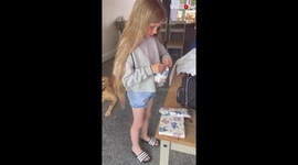 Girl on cloud nine after receiving long-awaited items as birthday gifts