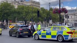 London Ambulance motorbike paramedic suffers mishap in collision with car