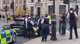 Police respond after London Ambulance motorbike paramedic suffers mishap in collision with car