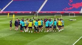 Press Conference & Training session of Barcelona FC in New Jersey