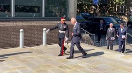 King Charles visits Lambeth Met HQ in London