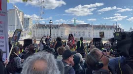 Justice for Chris Kaba rally outside New Scotland Yard