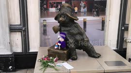 Paddington Bear statue becomes place for Queen tributes