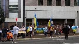Ukrainians continue protest activity at Amnesty International Australia following release of report, which blames them