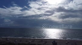 Dozens of Volunteers Mobilize in Delray Beach Florida for the International Coastal Cleanup -- Drone Video