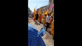 Mandir Protista Mahotsav in sambalpur road Odisha , procession