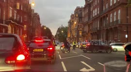 Roads closed in London's posh Belgravia - locals says it's because of VIPs in town for Queen's funeral