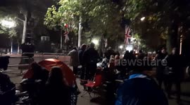 Thousands of mourners camp out on The Mall on Sunday evening ahead of the Queen's funeral