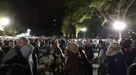 Views of the queue in Victoria Tower Gardens as people reach the final stage of the Lying in State queue