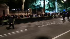 Roads in the heart of Westminster are quiet as police and security make sure they are kept clear ready for the Queens funeral