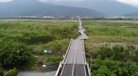 6.8 magnitude earthquake in Taiwan caused collapse of Gaoliao Bridge
