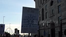 Freedom protesters March through central London against the prospect of digital ID and other schemes