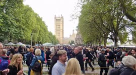 The Queue for Her Majesty The Queen's Lying-In-State Snaking Through Victoria Tower Gardens
