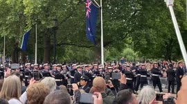 Military Procession on Horse Guards Parade during the Queen’s funeral