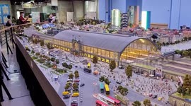 Miniature World Park About Train Model and European City in Shanghai, China
