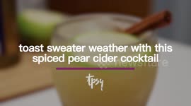 Warm and Cozy Cocktail Alert! A Cinnamon-Spiced Pear Cocktail