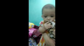 Rania wafa zunaira my cute baby is sleepy  ...