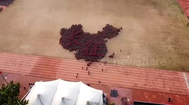 Thousands of students take part in spectacular military parade in China