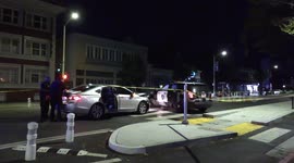 Oakland Police Rammed st Crime Scene, CA, US