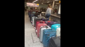 Luggage chaos and delays at London's Heathrow Airport