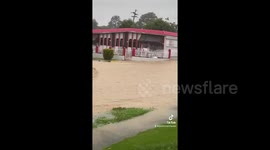 Heavy flooding from Hurricane Fiona in Caguas, Puerto Rico as island battered without power