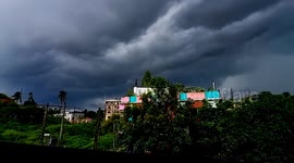 Some rolling clouds can be seen in this video