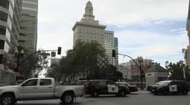 Large police presence after shooting near Oakland City Hall, US
