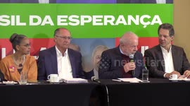 Candidates for the Presidency of the Republic from past elections support Lula in São Paulo, Brazil