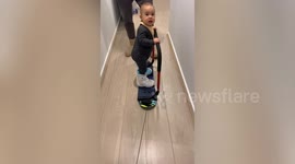 Meet the adorable toddler who can snowboard at age TWO