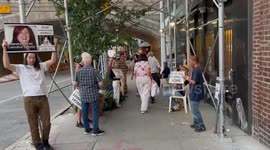 Animal rights activists protest in New York, USA