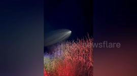Chinese residents bemused by strange object illuminating night sky