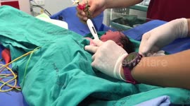 'One-hour-old' baby girl found dumped in a muddy forest in Thailand