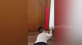 Boy makes hole in wall to 'help mice escape' after watching 'Tom and Jerry'