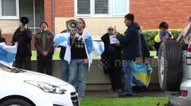 Protest against Russian mobilisation outside Russian Consulate in Sydney, Australia