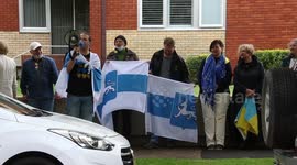Protest against Russian mobilisation outside Russian Consulate in Sydney, Australia