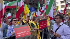 Protest against Ebrahim Raisi in New York, USA