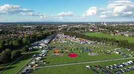 Stunning aerial drone footage of Yorkshire Balloon Fiesta 2022