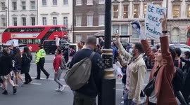 Protesters March on downing Street forcing police to have to respond quickly