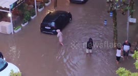 Storm system brings heavy rains causing severe flooding in Tarragona, Spain