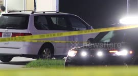 Police cars and tape after man shot on Reed Road in South Houston, Texas