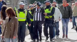 Police make arrest during DFLA anti-immigration protest